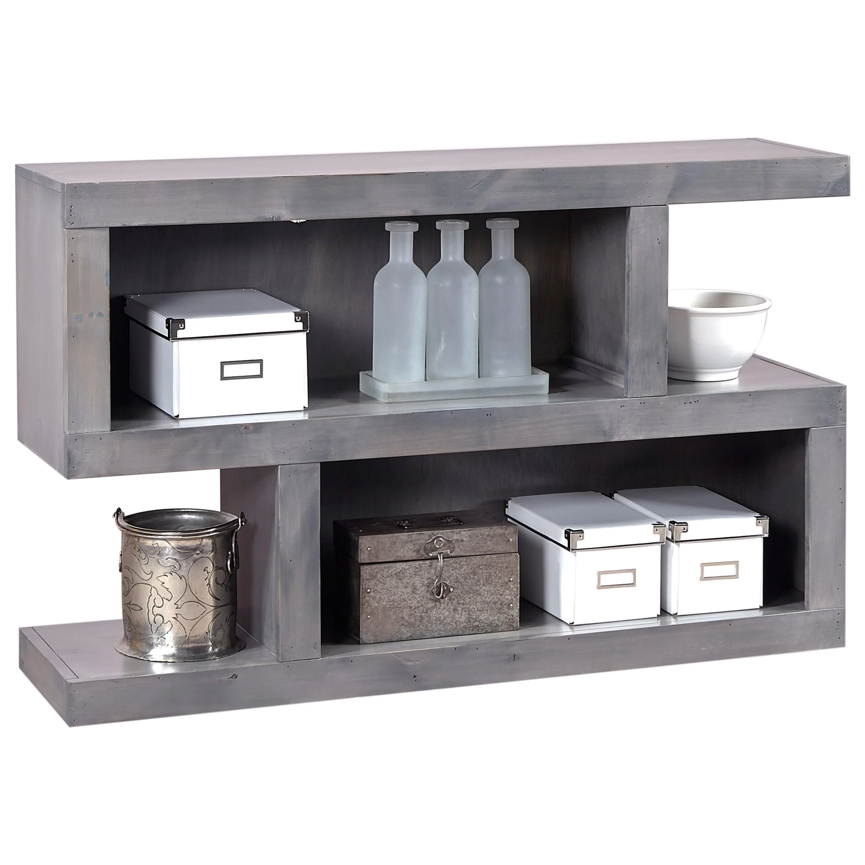 Aspenhome Contemporary Alder DL906GRY S Console Table with 4